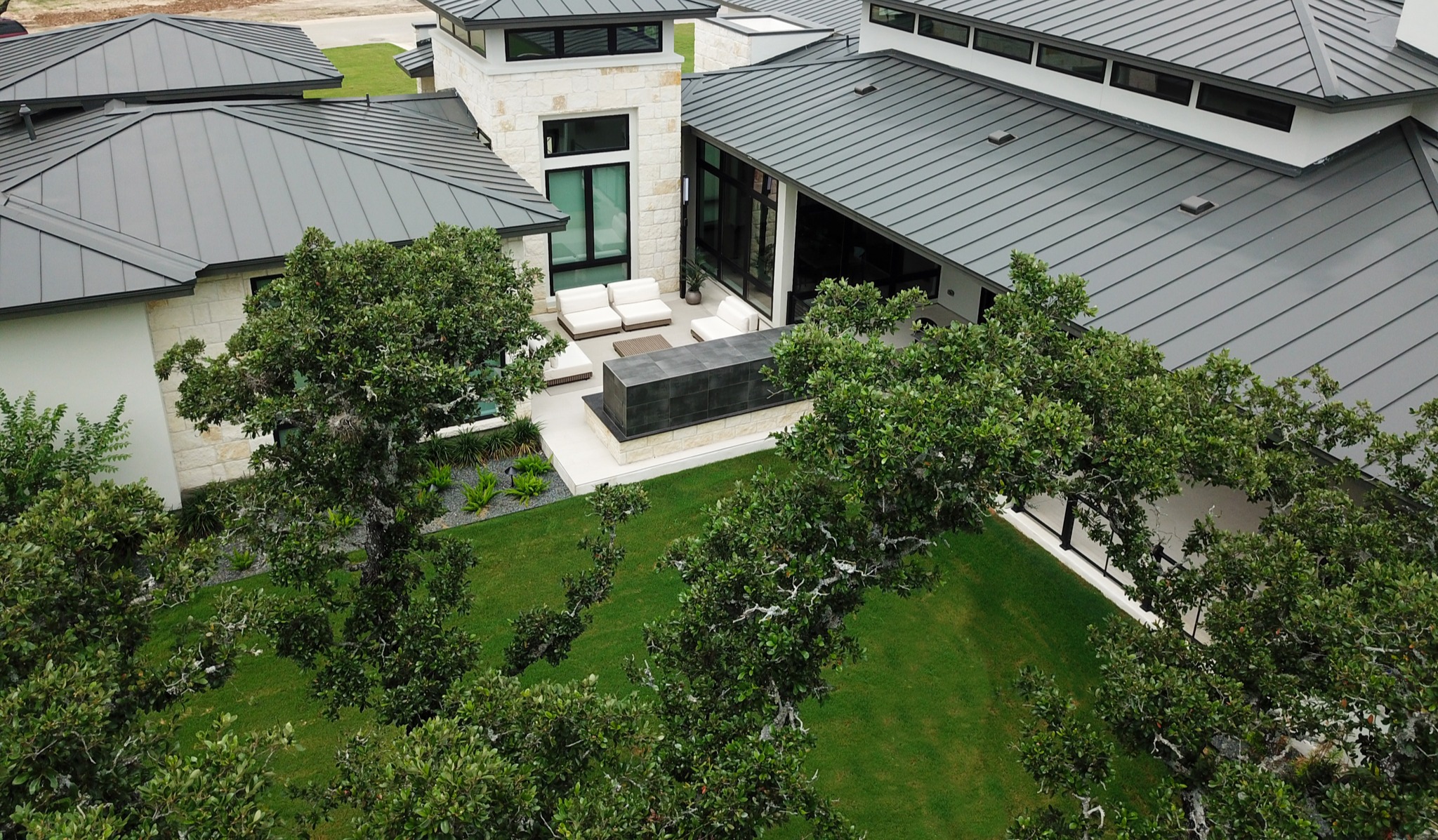 Modern home and landscape