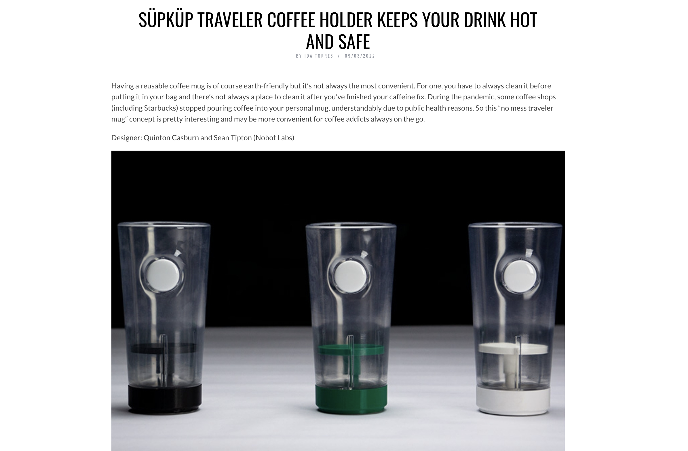 Yanko Design article screenshot